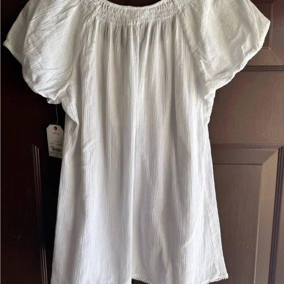St. John’s Bay White Gauze Blouse Size 1X NWT - Picture 2 of 6